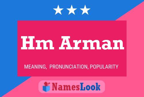 Hm Arman Name Poster