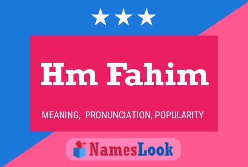 Hm Fahim Name Poster