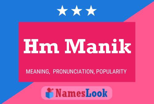 Hm Manik Name Poster