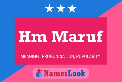 Hm Maruf Name Poster