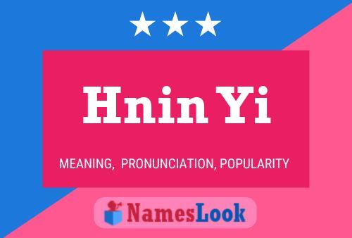 Hnin Yi Name Poster