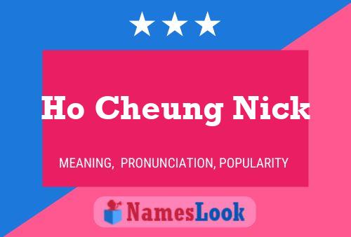 Ho Cheung Nick Name Poster