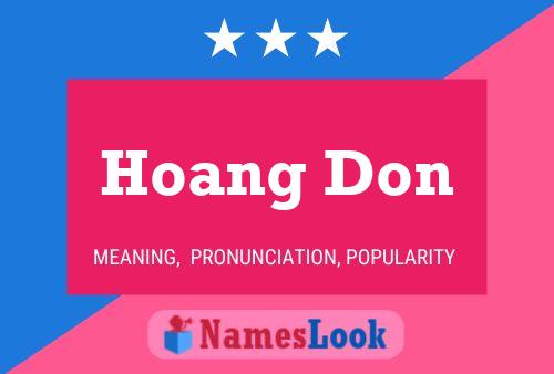 Hoang Don Name Poster