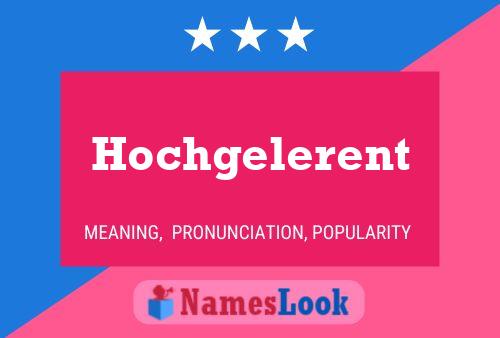 Hochgelerent Name Poster