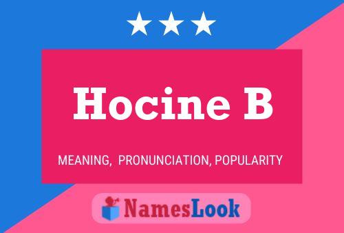 Hocine B Name Poster