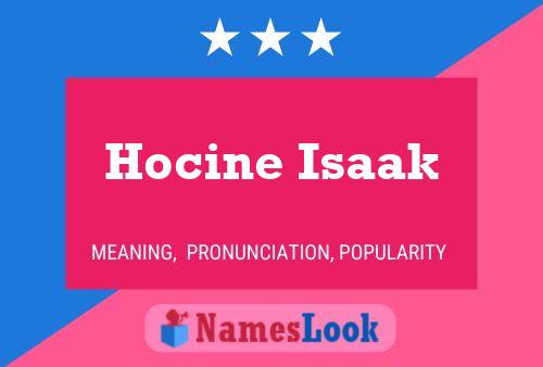 Hocine Isaak Name Poster