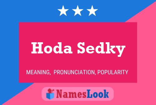 Hoda Sedky Name Poster