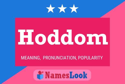 Hoddom Name Poster