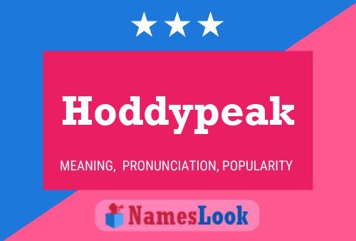 Hoddypeak Name Poster