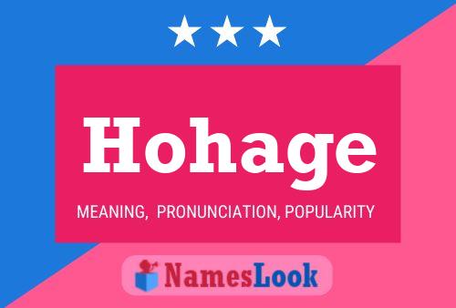 Hohage Name Poster