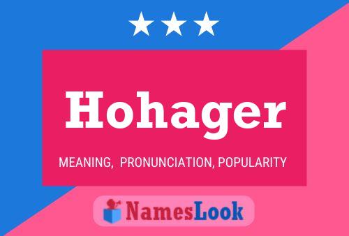 Hohager Name Poster