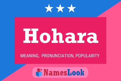 Hohara Name Poster