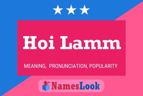 Hoi Lamm Name Poster