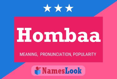 Hombaa Name Poster