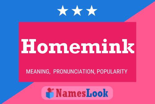 Homemink Name Poster