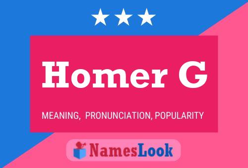 Homer G Name Poster