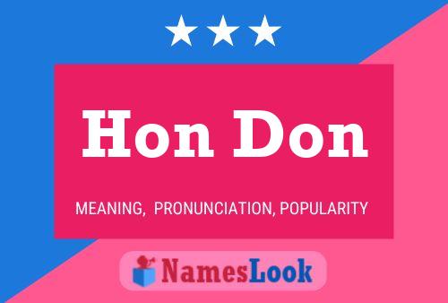 Hon Don Name Poster