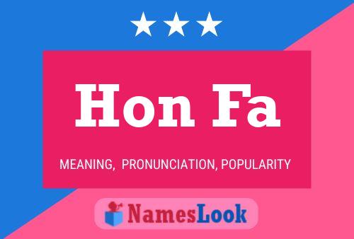 Hon Fa Name Poster