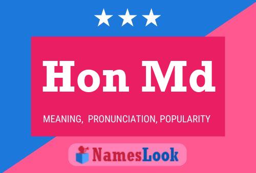 Hon Md Name Poster