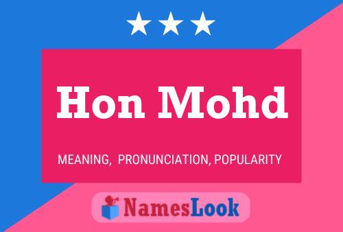 Hon Mohd Name Poster