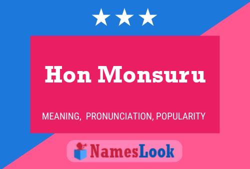 Hon Monsuru Name Poster