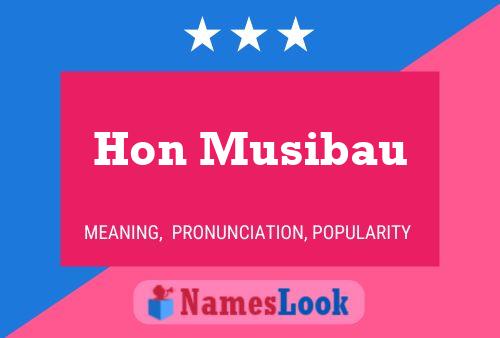 Hon Musibau Name Poster