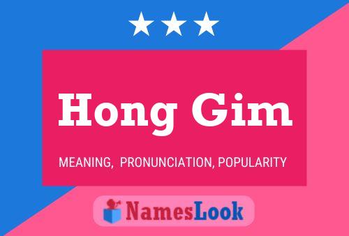 Hong Gim Name Poster