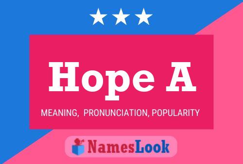 Hope A Name Poster