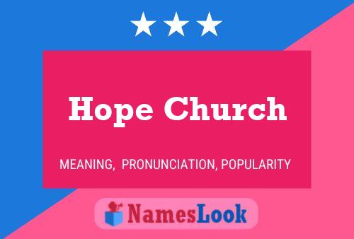 Hope Church Name Poster