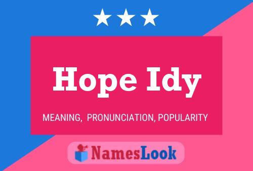 Hope Idy Name Poster