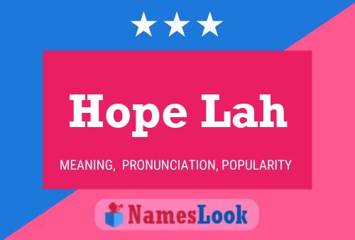 Hope Lah Name Poster