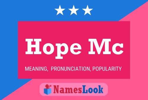 Hope Mc Name Poster