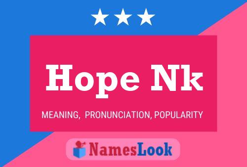 Hope Nk Name Poster