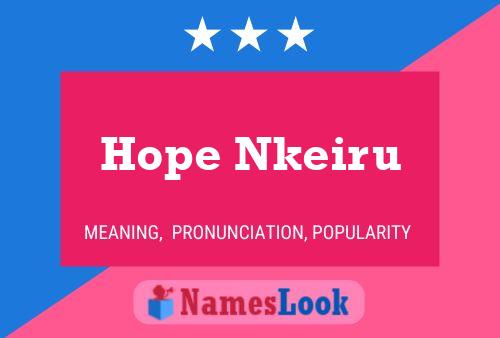 Hope Nkeiru Name Poster