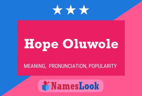 Hope Oluwole Name Poster