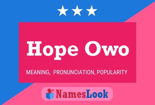 Hope Owo Name Poster