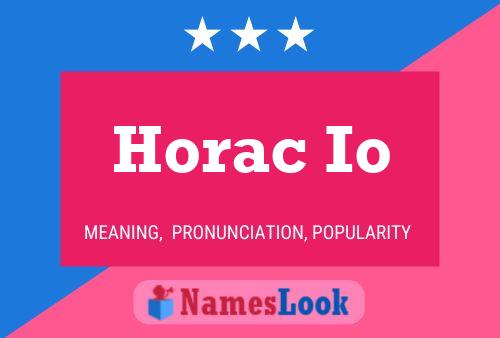 Horac Io Name Poster