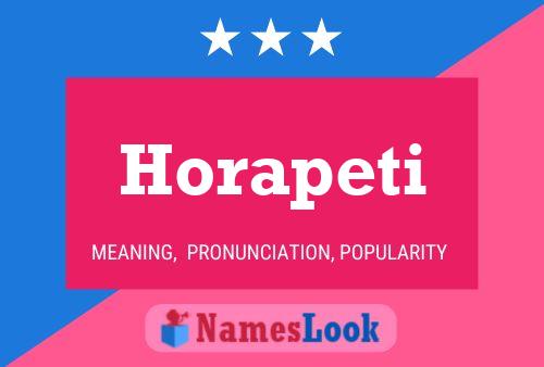 Horapeti Name Poster