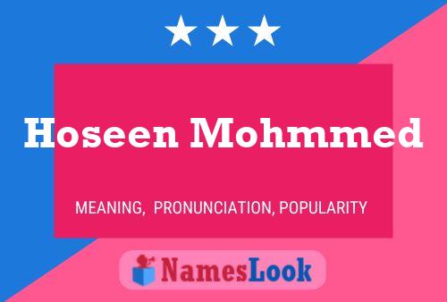 Hoseen Mohmmed Name Poster