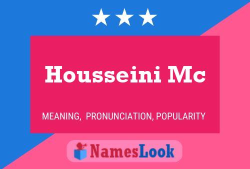 Housseini Mc Name Poster