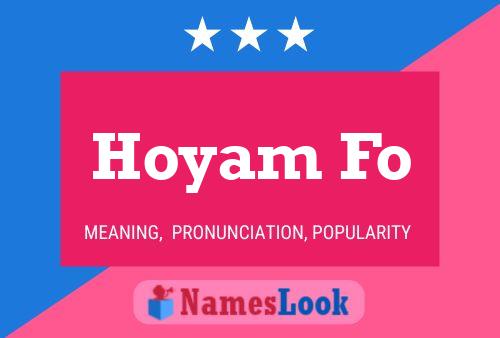 Hoyam Fo Name Poster