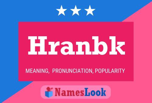 Hranbk Name Poster