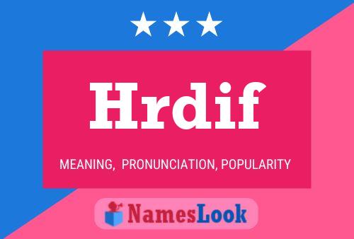 Hrdif Name Poster