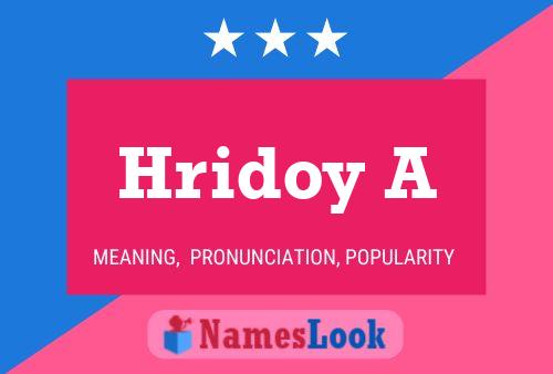 Hridoy A Name Poster