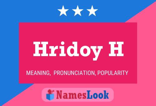 Hridoy H Name Poster