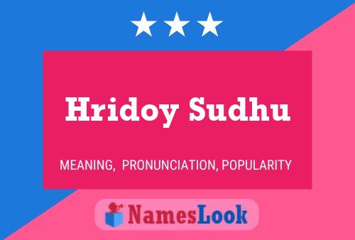 Hridoy Sudhu Name Poster