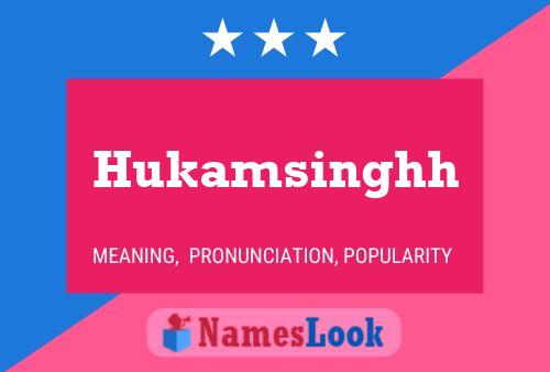 Hukamsinghh Name Poster