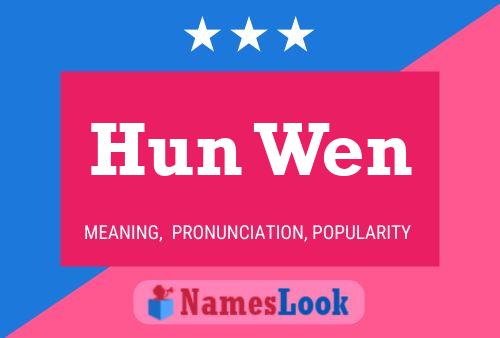 Hun Wen Name Poster