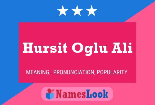 Hursit Oglu Ali Name Poster