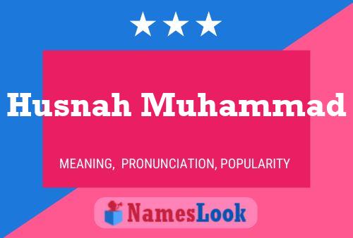 Husnah Muhammad Name Poster